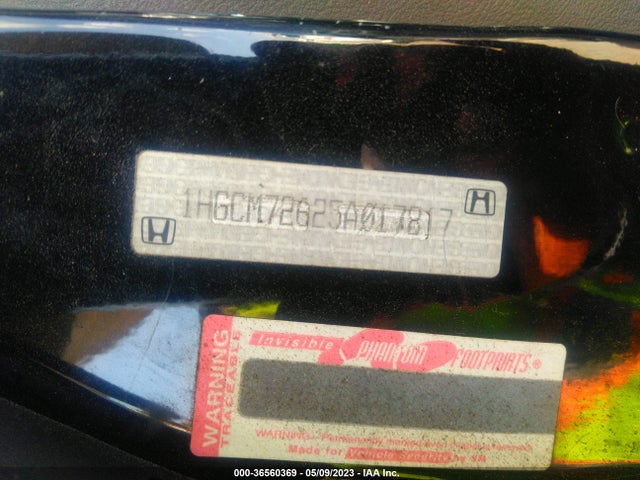 2005 HONDA ACCORD CPE EX-L VIN: 1HGCM72625A017817