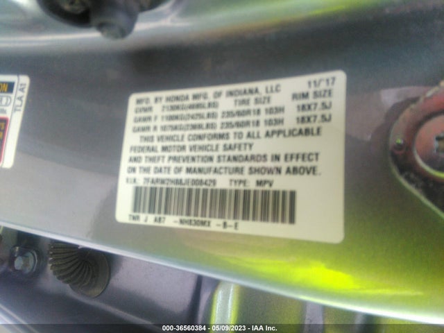 Honda Cr-v Ex-l 2018 7FARW2H88JE008429 Image 9