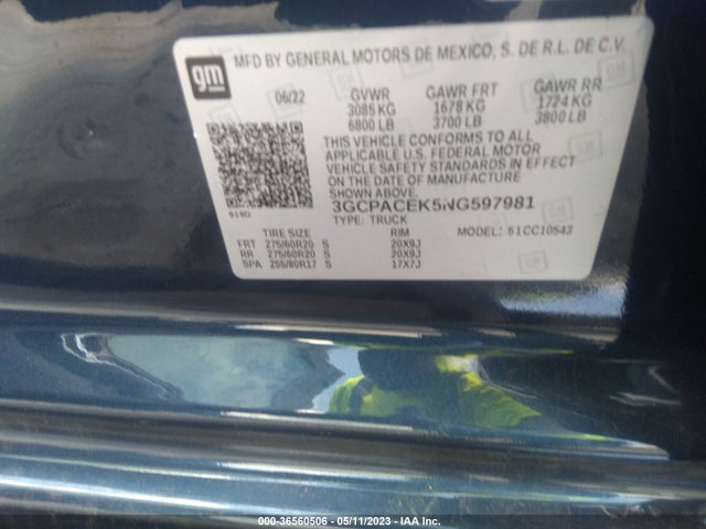 Chevrolet Silverado 1500 Lt 2022 3GCPACEK5NG597981 Image 9