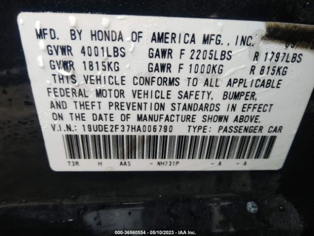 19UDE2F37HA006790 Acura ILX