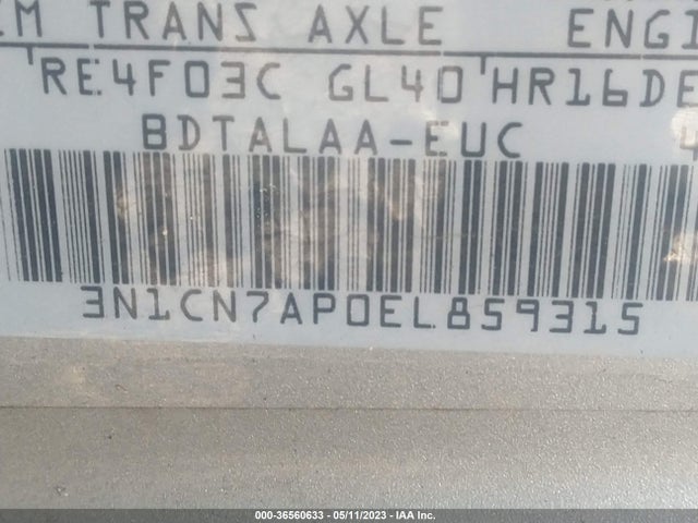 Nissan VERSA S 2014 3N1CN7AP0EL859315 Image 10