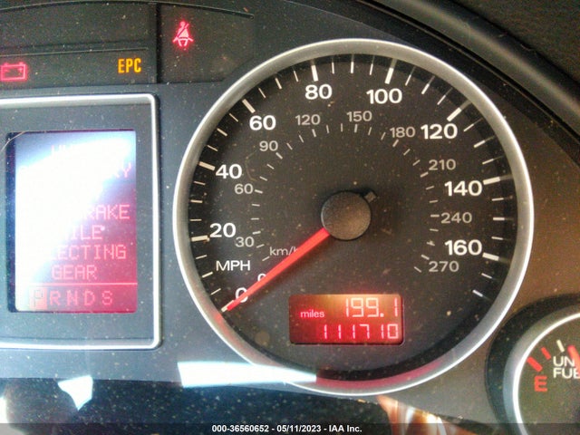 2007 AUDI A4 2.0T VIN: WAUDF78E57A095598