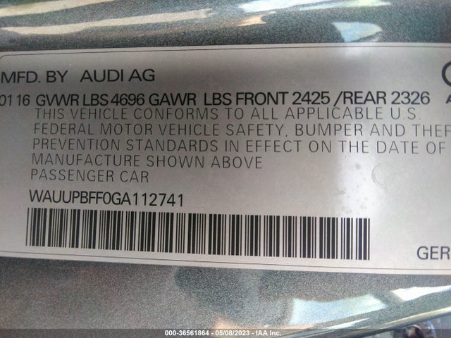 WAUUPBFF0GA112741 Audi A3 E-tron Premium