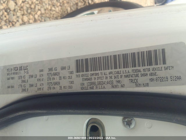 1C6RR6LG8GS414433 RAM 1500 Big Horn