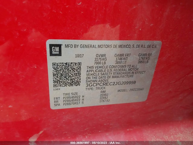 Chevrolet Silverado 1500 Lt 2018 3GCPCREC2JG209959 Image 11