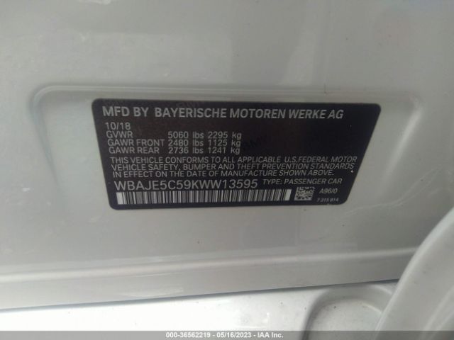 WBAJE5C59KWW13595 BMW 5 Series 540i