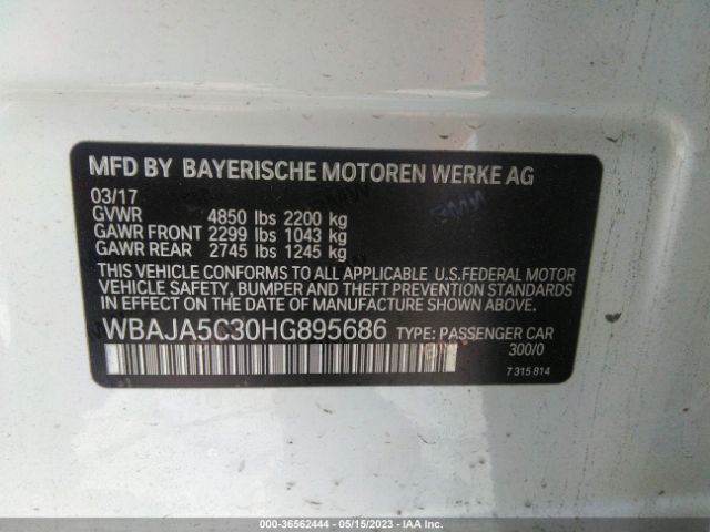WBAJA5C30HG895686 BMW 5 Series 530i