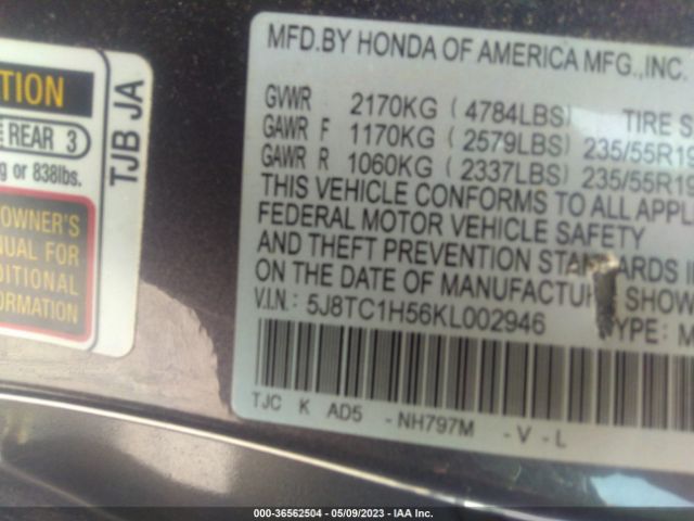 5J8TC1H56KL002946 Acura Rdx W/technology Pkg