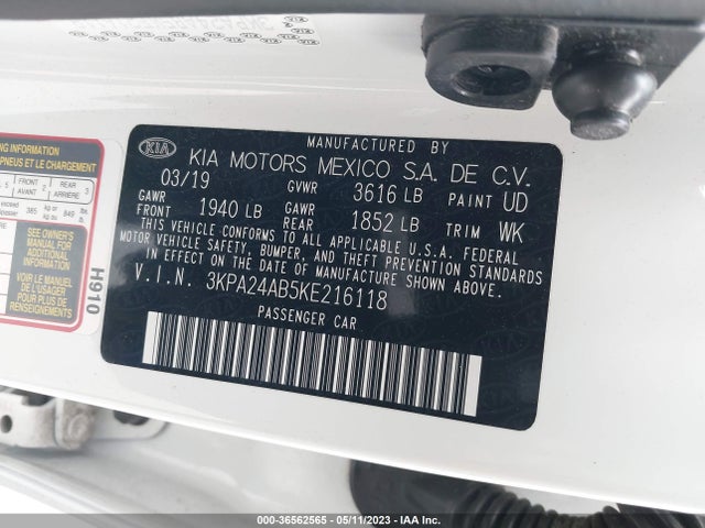 KIA RIO S 2019 3KPA24AB5KE216118 Image 9