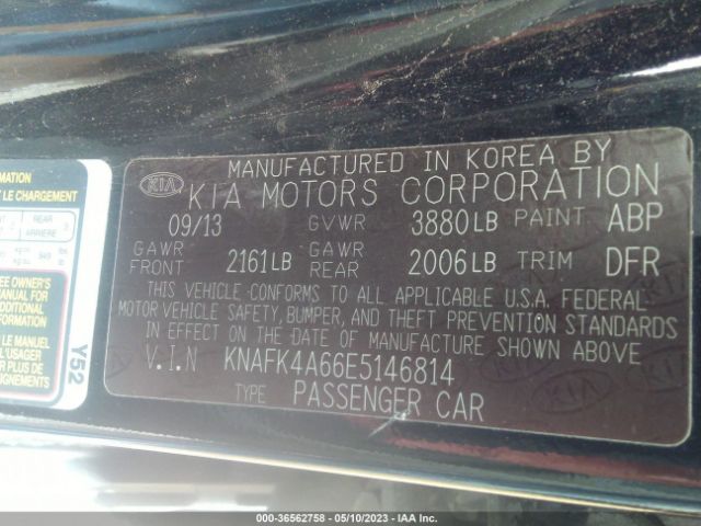KNAFK4A66E5146814 KIA FORTE LX