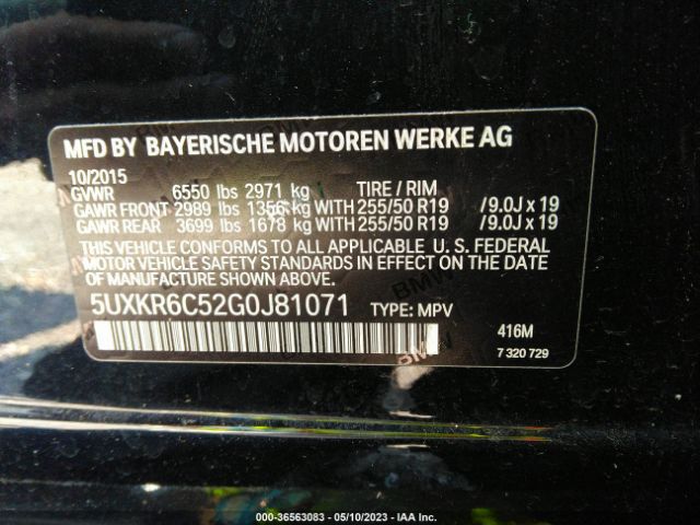 5UXKR6C52G0J81071 BMW X5 Xdrive50i
