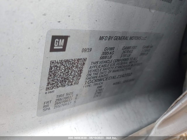 Chevrolet Silverado 1500 Lt 2020 1GCRWCEDXLZ142312 Image 9