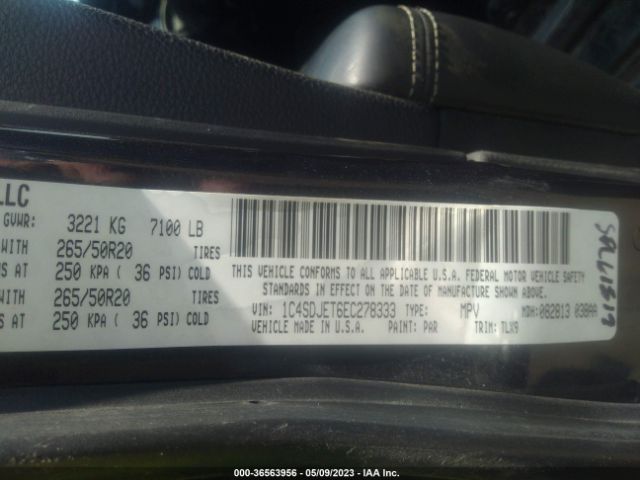 1C4SDJET6EC278333 Dodge Durango Citadel