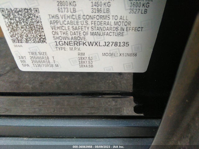 Chevrolet Traverse Ls 2020 1GNERFKWXLJ278135 Image 9