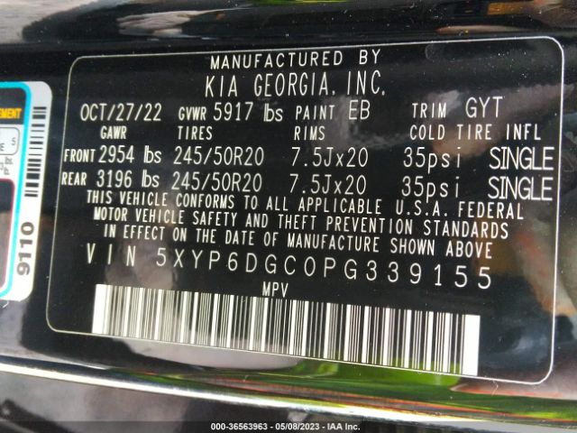 5XYP6DGC0PG339155 KIA Telluride S