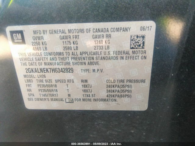 2GKALNEK7H6342829 GMC Terrain Sle