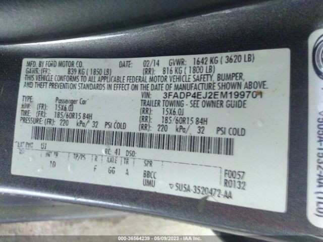 3FADP4EJ2EM199701 Ford FIESTA SE