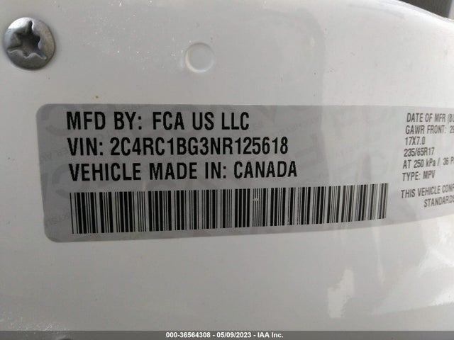 Chrysler Pacifica Touring L 2022 2C4RC1BG3NR125618 Image 8