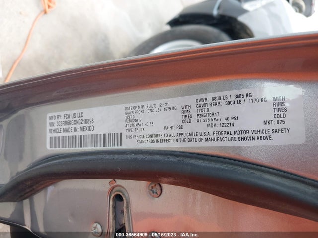 3C6RR6KGXNG210898 RAM 1500 Classic Tradesman