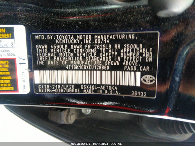 Toyota AVALON LIMITED 2014 4T1BK1EBXEU128860 Image 11