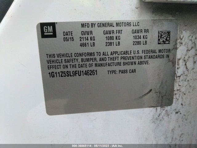 Chevrolet IMPALA LS 2015 1G11Z5SL9FU146261 Image 10