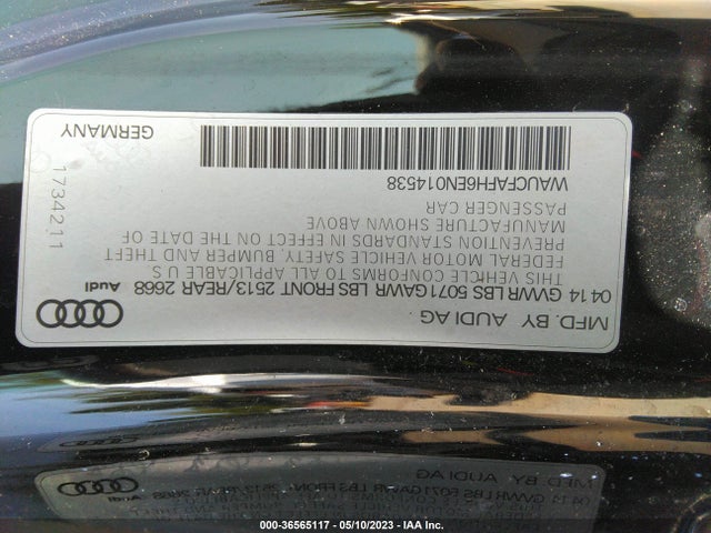 WAUCFAFH6EN014538 Audi A5 PREMIUM