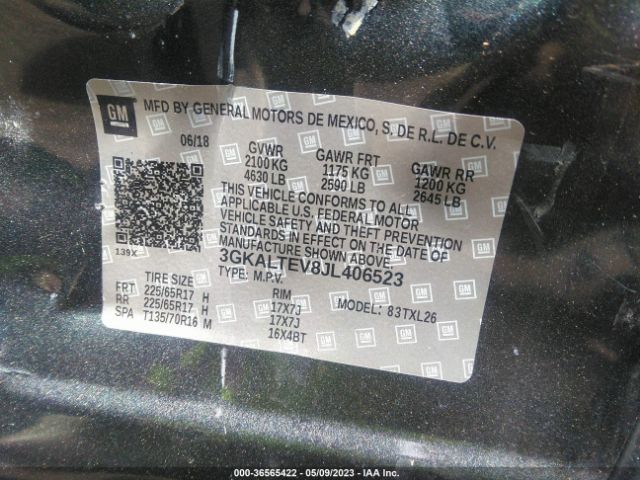 3GKALTEV8JL406523 GMC Terrain Sle