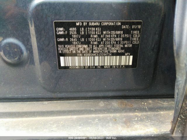 4S4BSANC0J3294734 Subaru Outback Limited