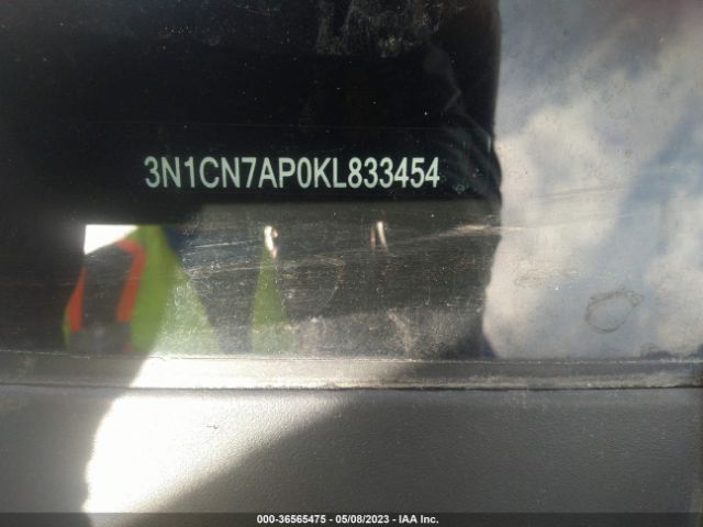 3N1CN7AP0KL833454 Nissan Versa Sedan Sv
