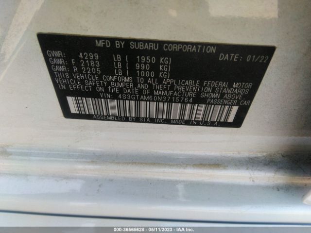 4S3GTAM60N3715764 Subaru Impreza Sport