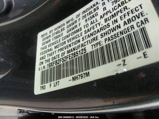 Honda Civic Sedan Lx 2015 19XFB2F52FE285125 Image 9