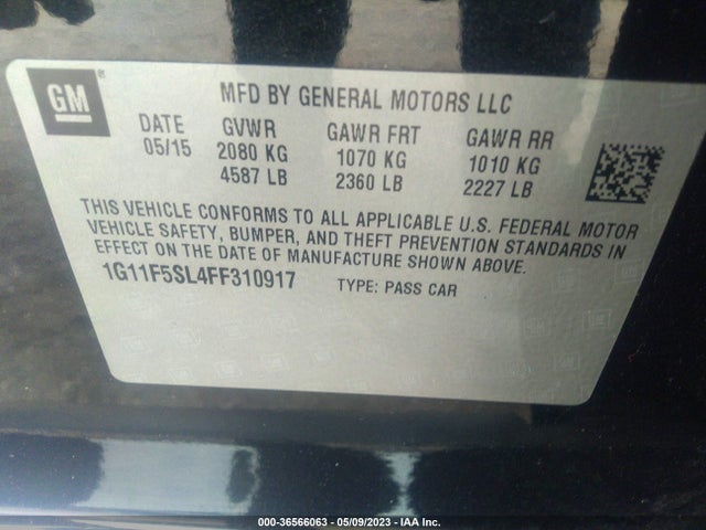 Chevrolet MALIBU LTZ 2015 1G11F5SL4FF310917 Image 10
