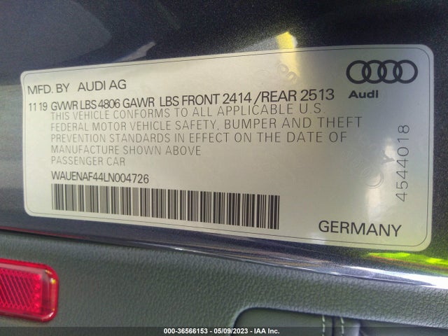 WAUENAF44LN004726 Audi A4 Premium Plus