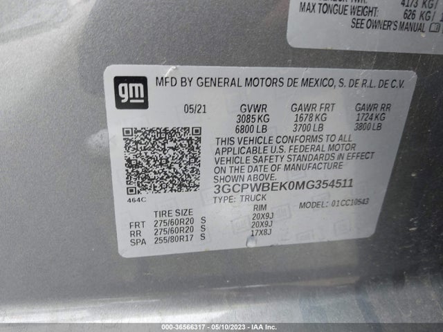 Chevrolet Silverado 1500 Custom 2021 3GCPWBEK0MG354511 Image 9