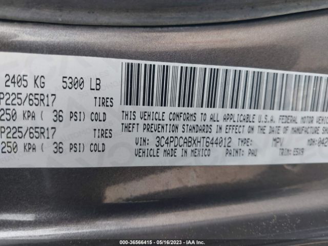 3C4PDCABXHT644012 Dodge JOURNEY SE