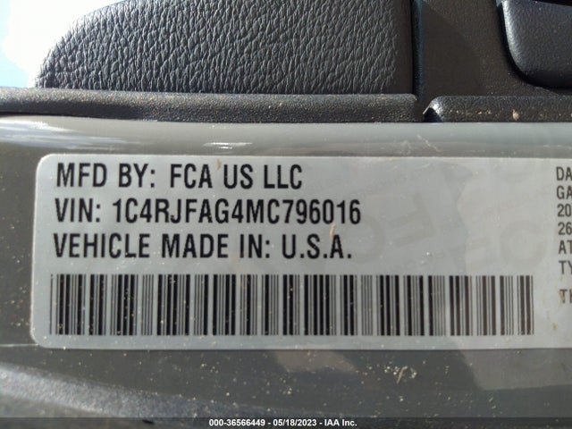 1C4RJFAG4MC796016 Jeep Grand Cherokee Laredo X