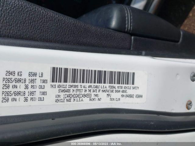 1C4RDHDGXEC494553 Dodge DURANGO LIMITED