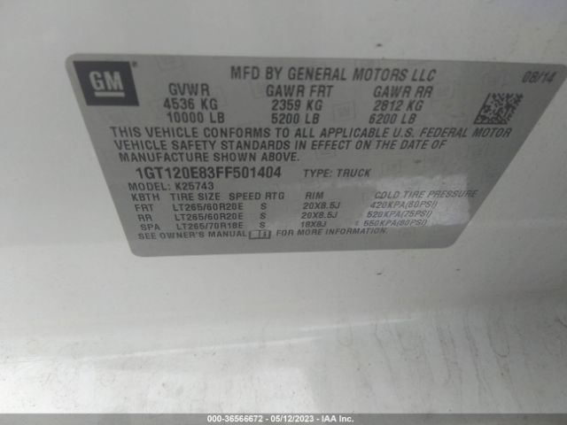 1GT120E83FF501404 GMC Sierra 2500hd Denali