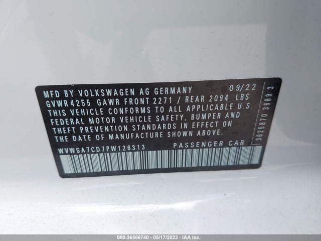 2023 Volkswagen Golf GTI, VIN: WVWSA7CD7PW126313
