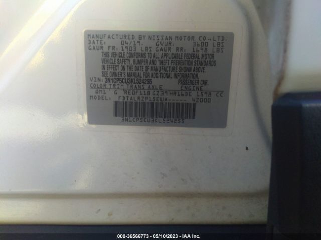 3N1CP5CU3KL524255 Nissan KICKS S