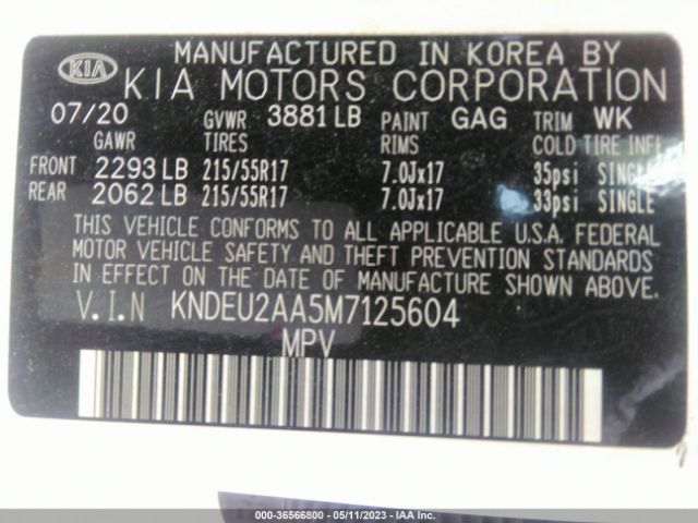 KNDEU2AA5M7125604 KIA SELTOS S