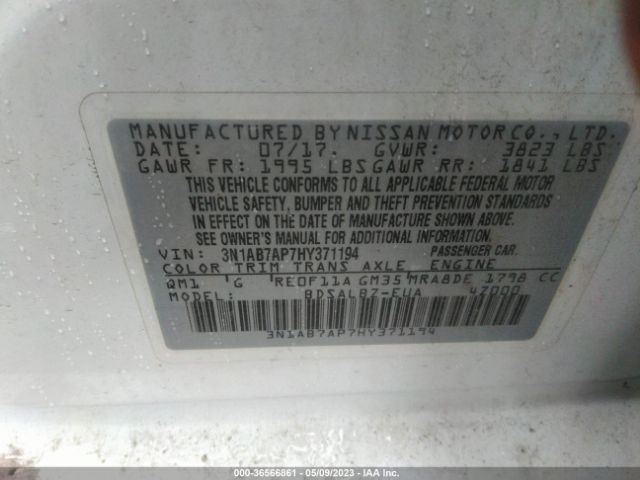 3N1AB7AP7HY371194 Nissan SENTRA S