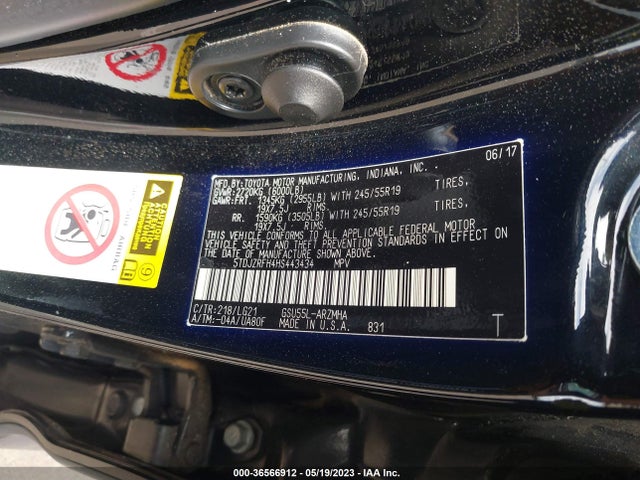 Toyota Highlander Xle/se 2017 5TDJZRFH4HS443434 Image 9
