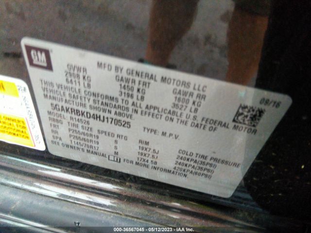 5GAKRBKD4HJ170525 Buick Enclave Leather