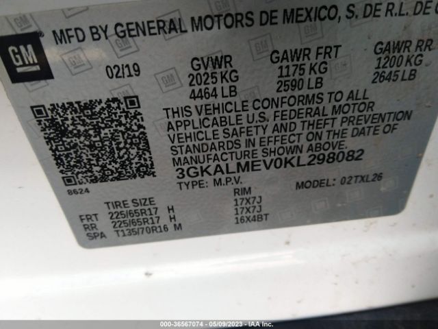 3GKALMEV0KL298082 GMC Terrain Sle