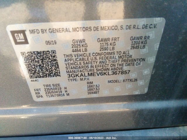 3GKALMEV6KL367857 GMC Terrain Sle