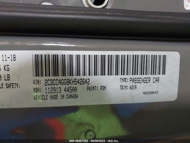 2C3CCAGG8KH542642 Chrysler 300 300s