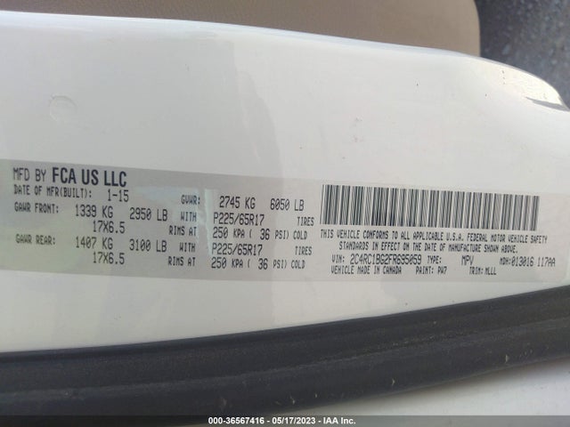 2C4RC1BG2FR695059 Chrysler Town & Country Touring