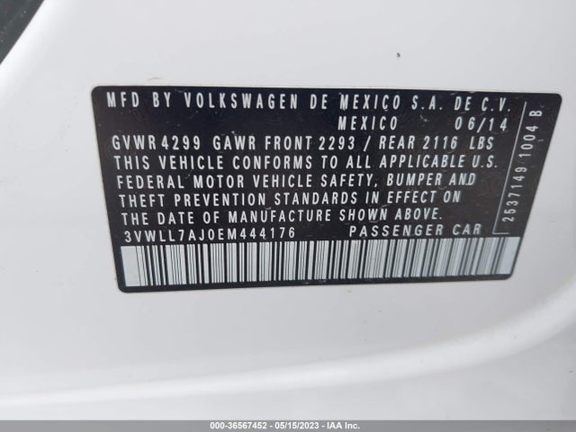3VWLL7AJ0EM444176 Volkswagen Jetta Sedan Tdi W/premium/nav