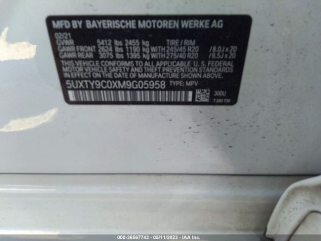 5UXTY9C0XM9G05958 BMW X3 M40i
